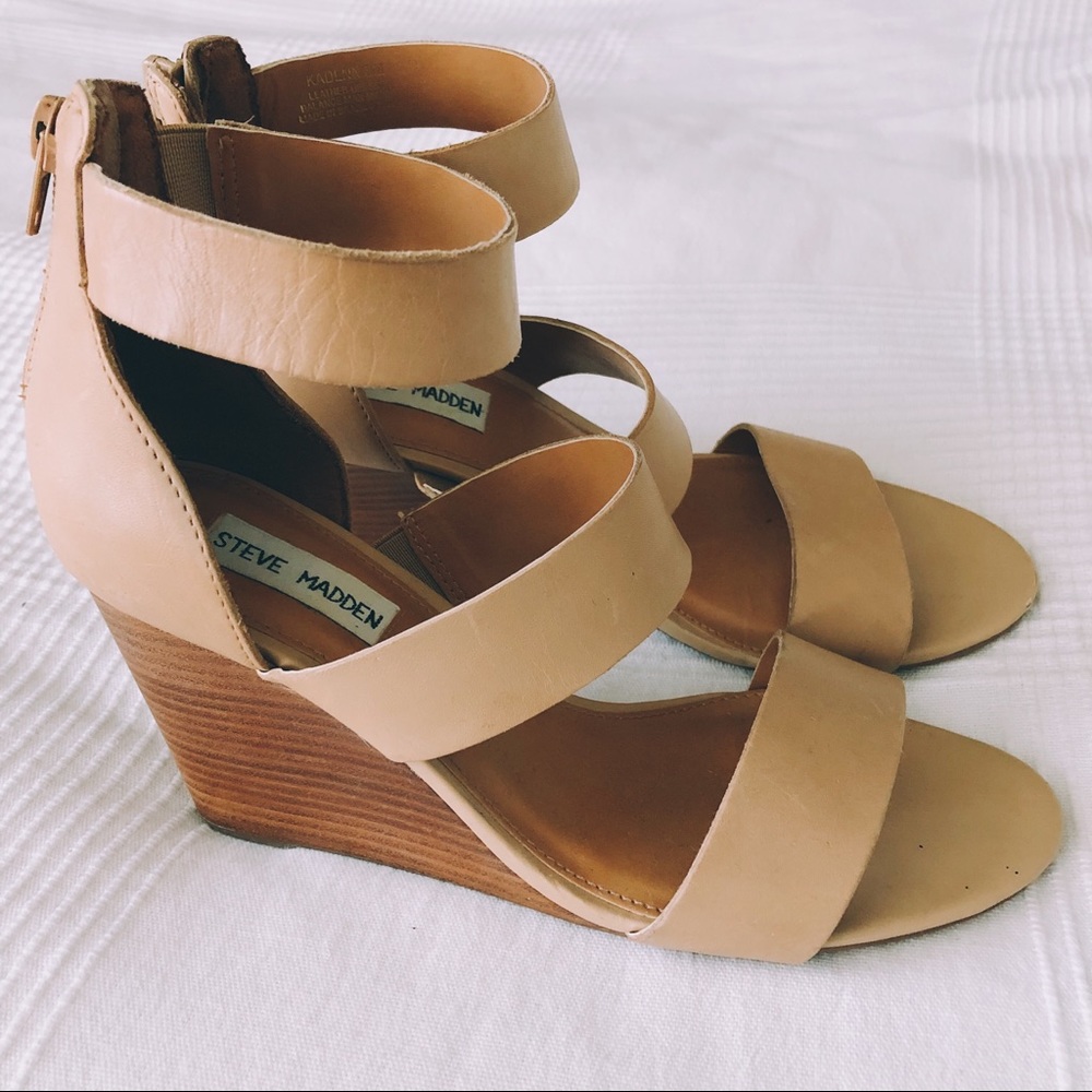 Steve Madden Nude Wedge Heels